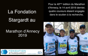 Joachim, atteint de Stargardt, et 3 de ses amis en soutien à la Fondation Stargardt